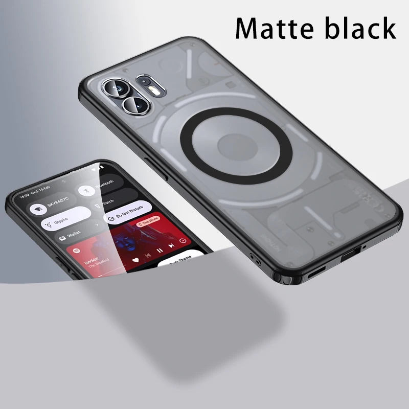 Magnetic Wireless Charging Armor Magsafe Case For Nothing Phone 3 2 1 2 Plus 3a Pro Military Shockproof Back Cover