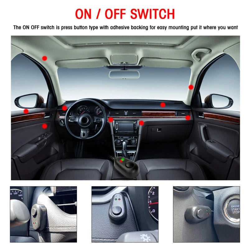 LED Light Bar Wiring Harness Kit 2 Leads Wireless Remote Control Wiring Harness Kit 18AWG Core Cable Wiring Harness Kit for Car