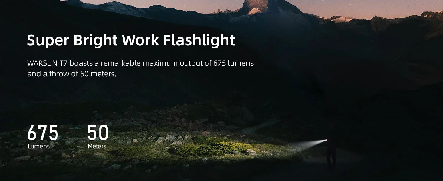 2025 New Warsun LED Keychain Flashlight USB-C Rechargeable Portable Mini Torch Light Pocket Lantern Flood Work Light With Magnet