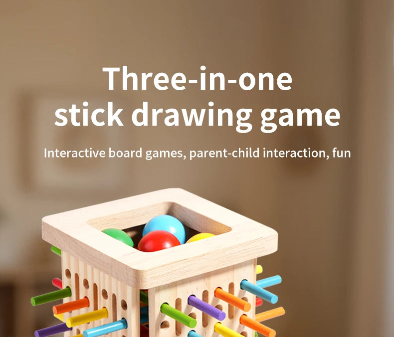 Parent child interactive wooden stick children's two person battle spatial thinking training puzzle toy