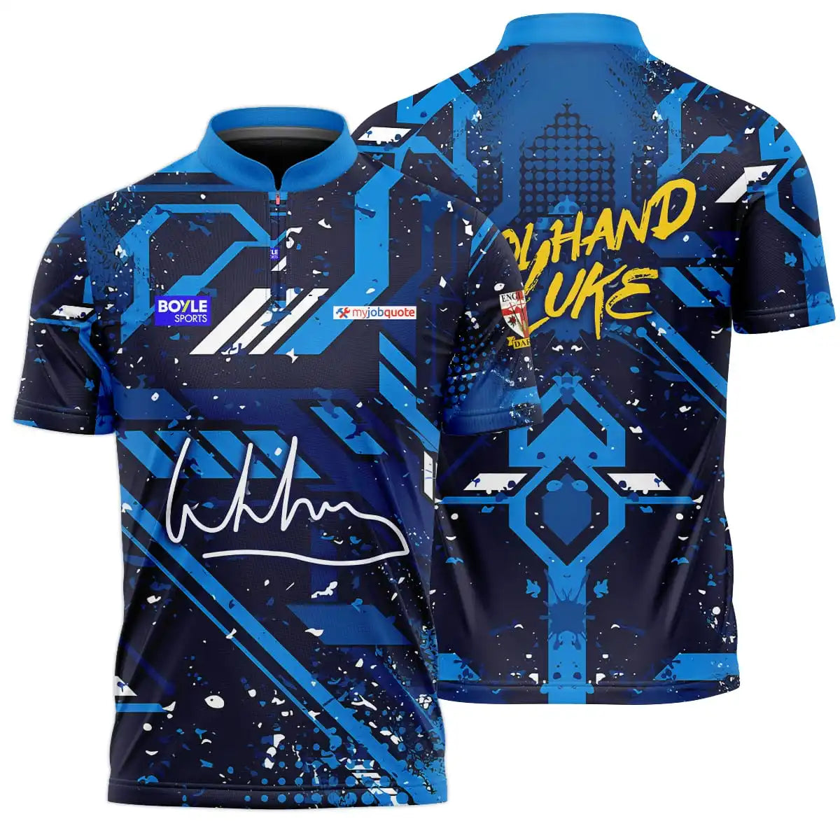2026 PDC Luke Humphries Darts Jersey Cool Hand Luke Shirt 3D Print Blue Graffiti Sportswear Short Sleeve Tee Professional Tops