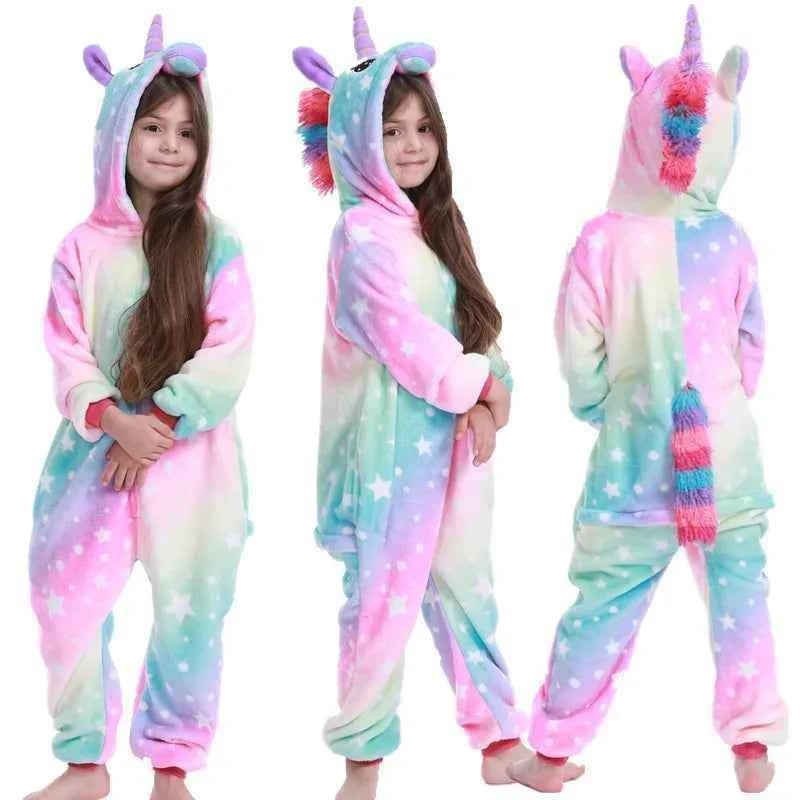 Adults Animal Onesies Unicorn Pajamas Couple Sleepwear Women Men Winter Unisex Kigurumi Costumes Cartoon Flannel Rabbit Pajamas