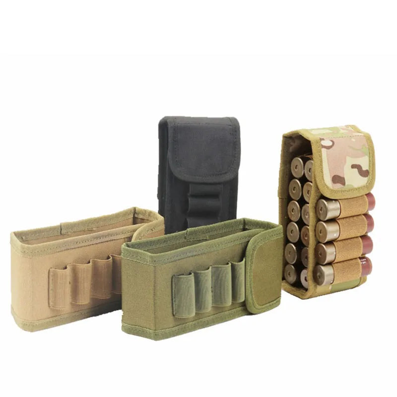 Hunting 16 Rounds Shotgun Storage Bag Molle Magazine Pouch Outdoor Shotgun Cartridges Bullet Mag Holder Accessory Bag