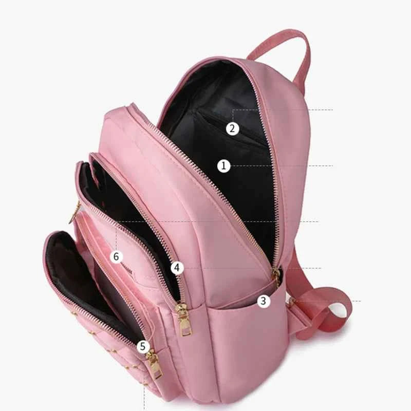 Fashion Bagpack Women High Quality Nylon Backpacks Female Big Travel Back Pack Large School Bags for Teenage Girls Shoulder Bag