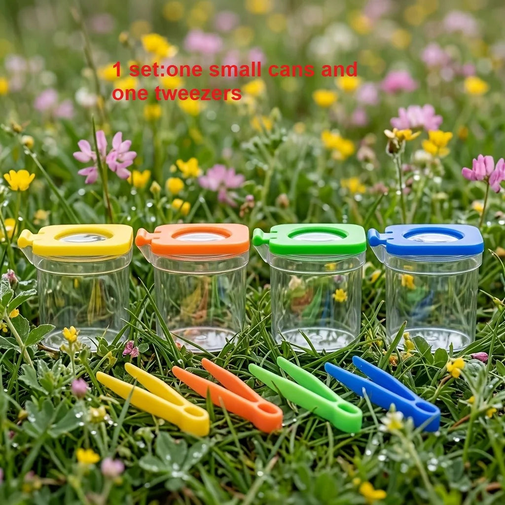 Kids 8-in-1 Insect Collecting Kit, Comes with Tools & Observation Box for outdoor nature exploration