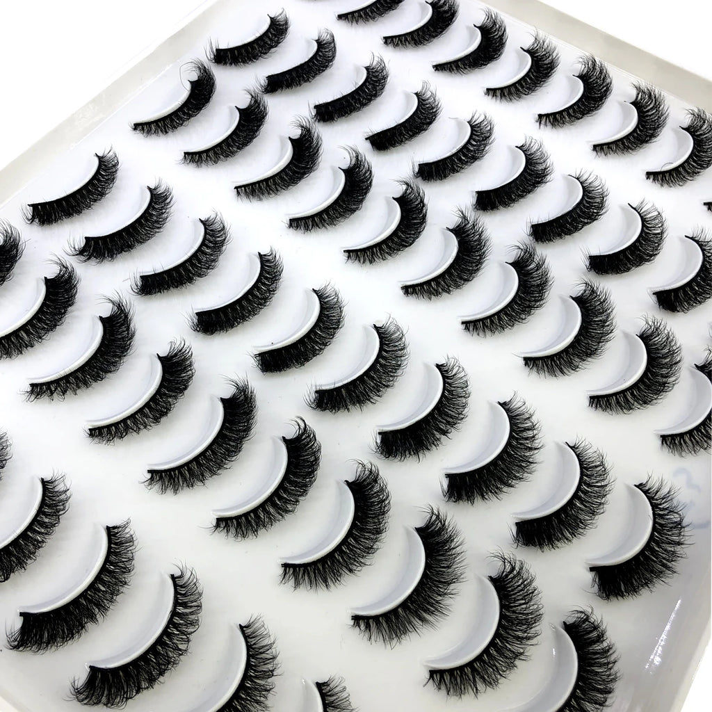 HBZGTLAD 30/40 pairs of natural long 3D artificial mink false eyelashes false eyelashes makeup set mink eyelashes extended eyela