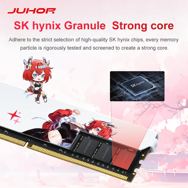 JUHOR DDR4 8GB 3200MHz CL16 High Performance Desktop Memory