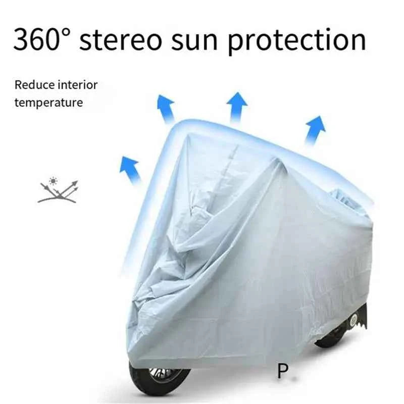 S M L XL Silver Rainproof Car Cover for Bicycle Motorcycle Outdoor Electric Vehicle Sunscreen Protection Accessories