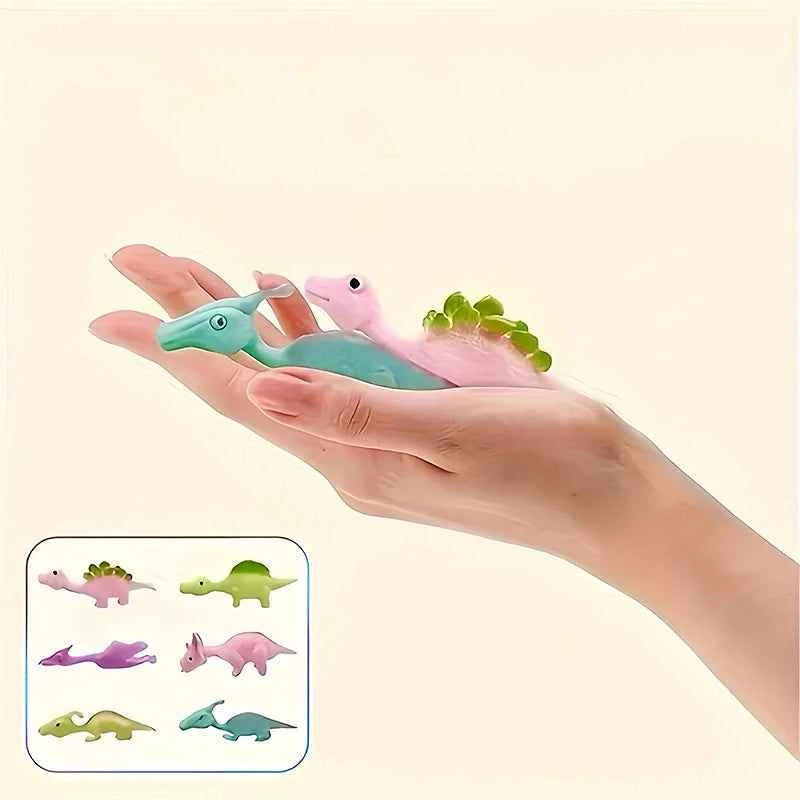 5/10/15/20pcs Dinosaur Slingshots Flying Finger Flinger Toys for Kids Birthday Party Valentine Gifts Stuffer  Classroom Prize