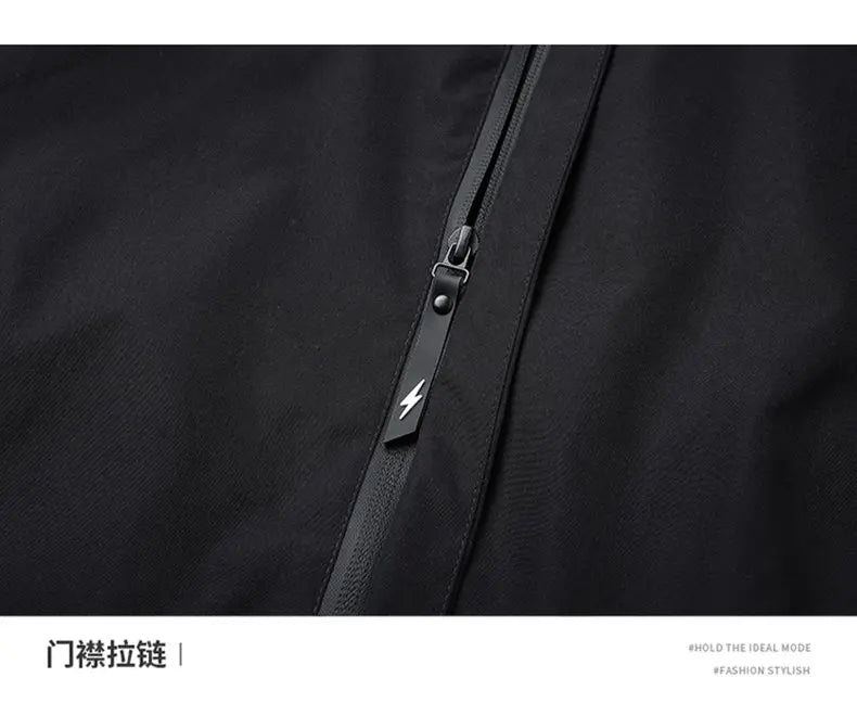 High-quality men's fashionable, stylish, versatile, trendy and casual spring and autumn jacket hooded jacket