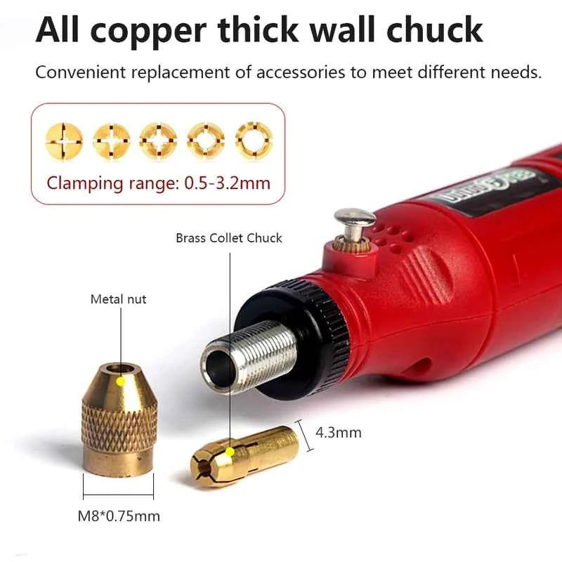 USB Cordless Rotary Tool Kit Woodworking Engraving Pen DIY For Jewelry Metal Glass Mini Wireless Drill With 24PCS Accessory