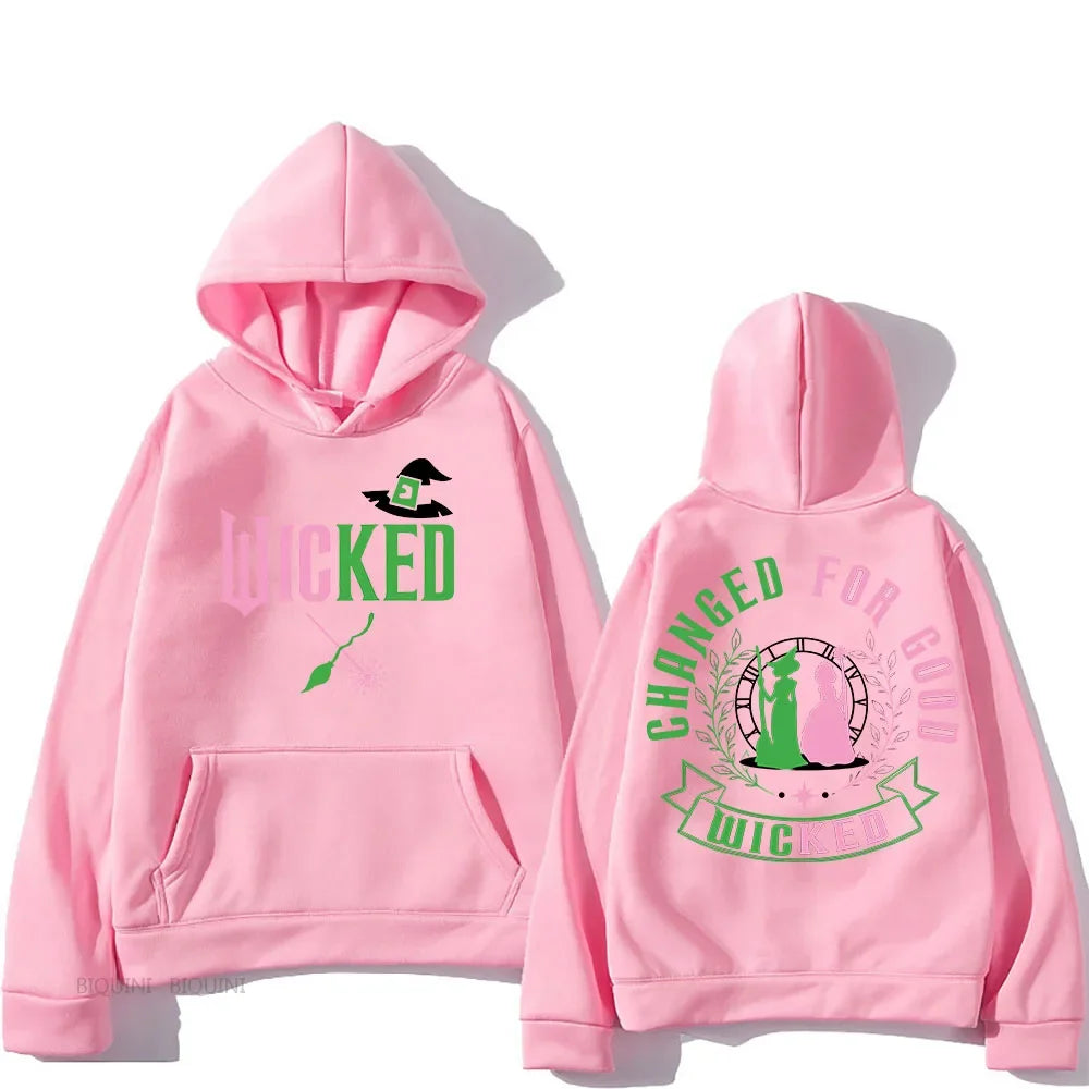 Wicked Hooded for Autumn/Winter Manga Hooded Retro Sweatshirt Funko Pop Comfortable Punk Clothes Sudaderas Casual Pullovers