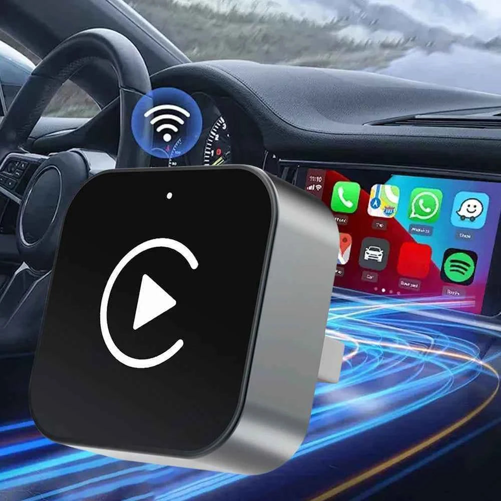 2 IN 1 Wireless Carplay Android Auto Adapter Wired to Wireless carplay Adapter for iPhone Wireless Control Plug & Play Carplay