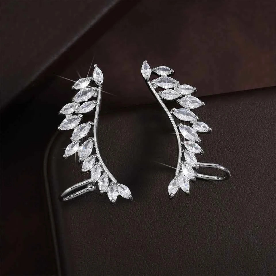 Yupsk Sparkling Cubic Zirconia Stud Earrings Gorgeous Female Wedding Party Fashion Ear Piercing Accessories for Women