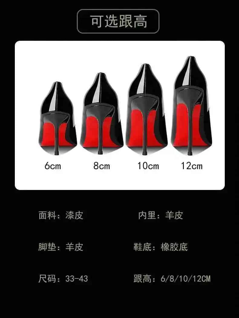 Women's heels 2025 New Luxury Brand Pumps Red Bottom Pointed Toe Rhinestone High Heels Elegant Stiletto Party Prom Ladies Shoes
