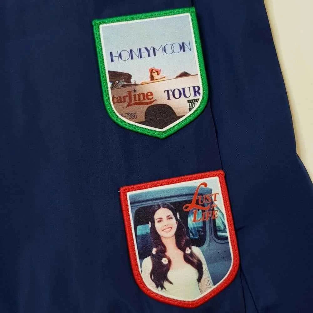 Lana Merch Commemorative LDR Racer Jackets 2025 Navy For Women And Men Racing Jacket With Patches Del Top Coat Reys Lady Clothes