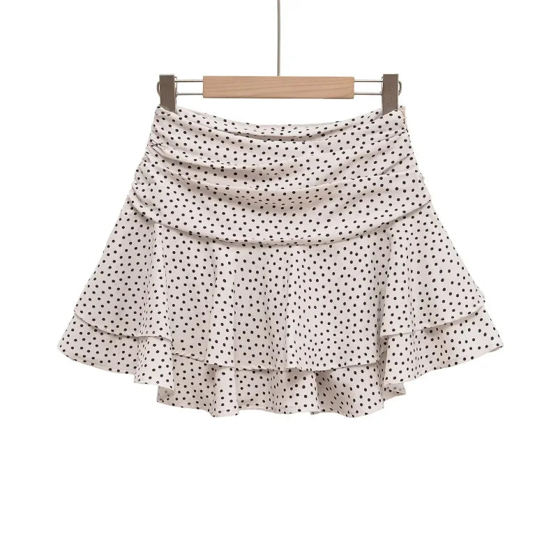 ETJ 2025  women's summer new sexy fashion hot girl style flouncy stacked decoration mid-waist short skirt pants