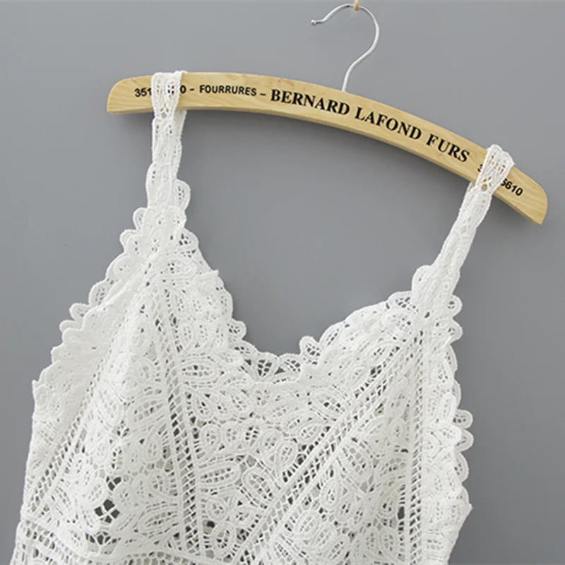 Cotton Crochet Tank Top Sexy Knitted Hollow Out Vest Crop Top Women Femme Vintage Backless Camisole Female 2026 Summer Clothes