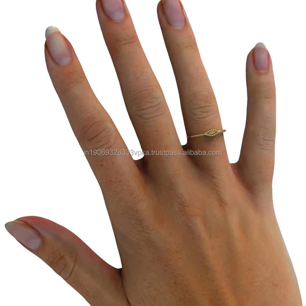 925 Sterling Silver Gold Plated Minimalist Stacking Ring Brilliant Cut Moissanite Prong Setting Engagement Anniversary Gift