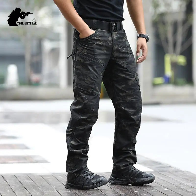 High Quality Men's Tactical Pants Arisoft Waterproof Multiple Pockets Cargo Pant Men Clothing Tooling Trousers A2F311