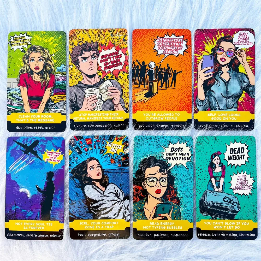 54 Card Deck, 13x8cm Size, BLOCKED & BLESSED ，A SASSY ORACLE DECK FOR Modern Healing Cards Set Card Games