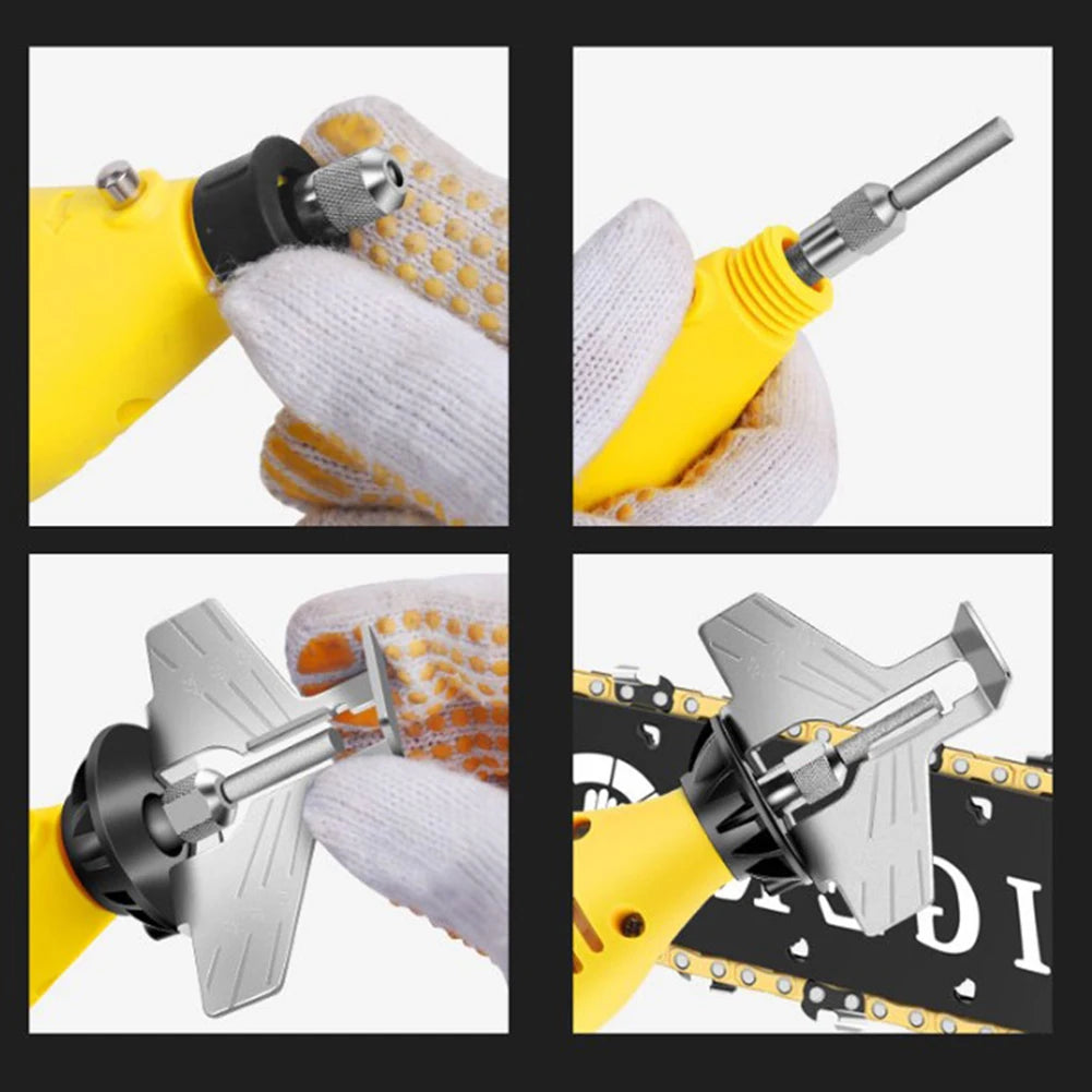 6pcs Chainsaw Sharpener 4/4.8/5.5mm Diamond Coated Cylindrical Burr Chain Saw Sharpening Grinding Head