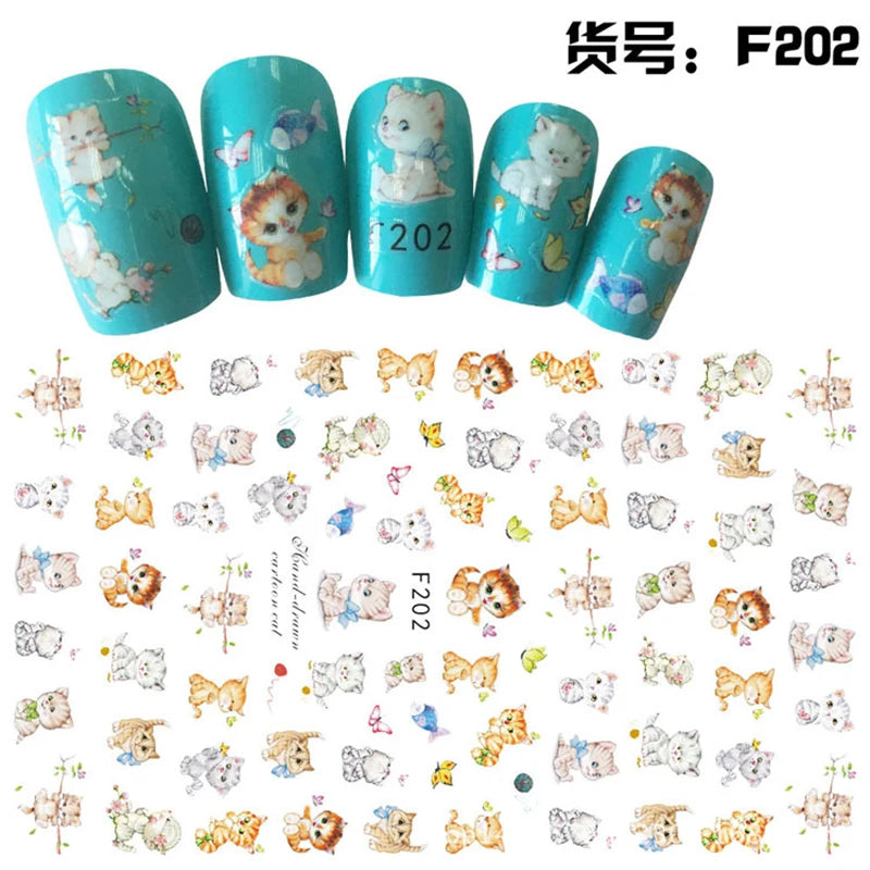 3D Dandelion Peach Blossom Maple Leaf Nail Sticker Nail Art Decoration Color Flower Nail Decal Nail Art Supplies Nail Parts