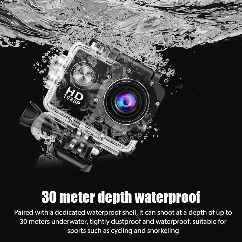 Waterproof HD Action Camera For Helmet & Outdoor Sports