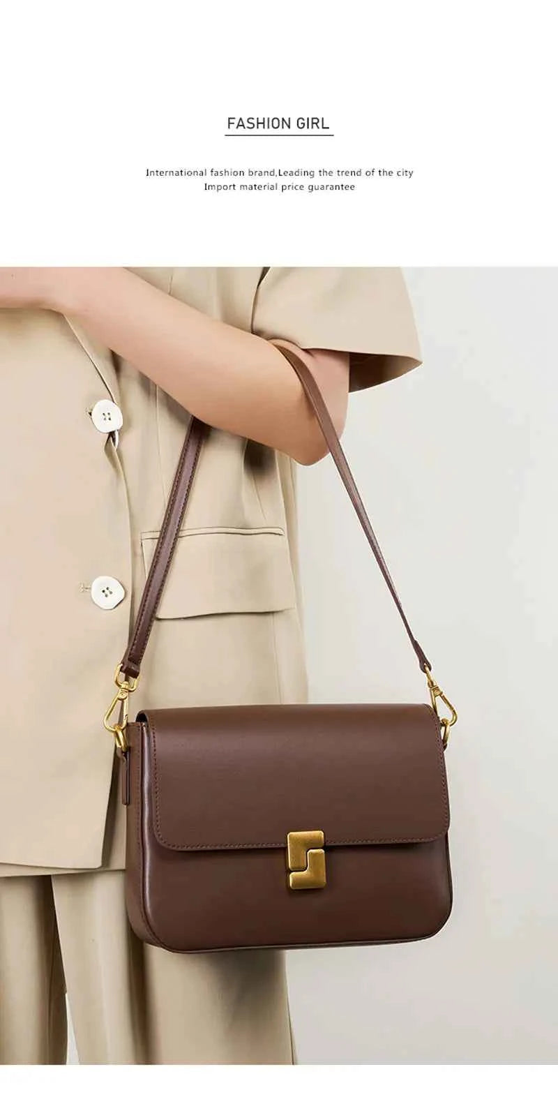 100% Genuine Leather Women's Shoulder Bag High Quality Luxury Designer Crossbody Bags Fashion Cowhide Female Handbags