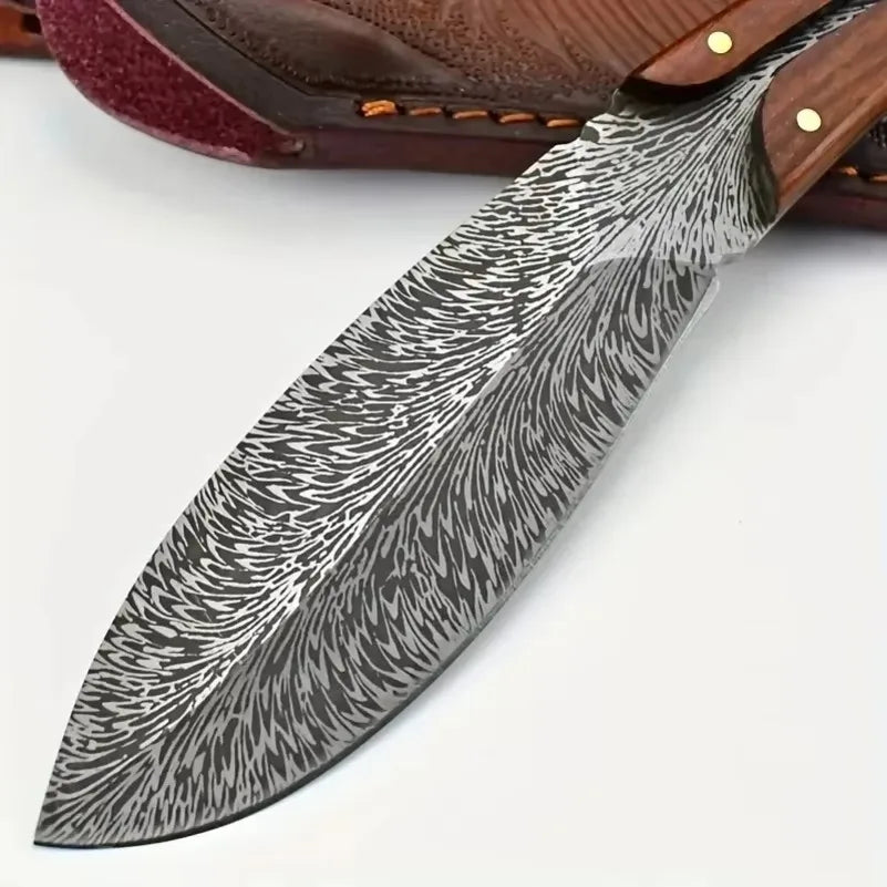 Utility Knife Barbecue Slicing Meat Fruit Fish Filleting Knife Chef Cooking Butcher Boning Knife Kitchen Knives Wooden Handle