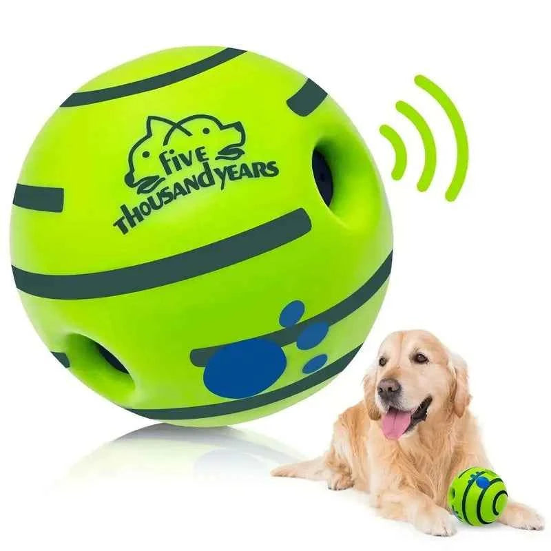 Interactive Giggle Dog Ball Toy – Vinyl Sound Play Ball