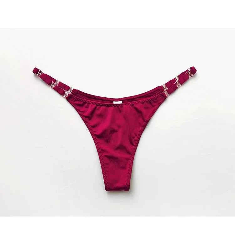 Seamless Sexy Thong Women Underwear Briefs Panties Zebra Flower Low Rise Luxury Metal Buckle G String Bikini Girls Female Panty
