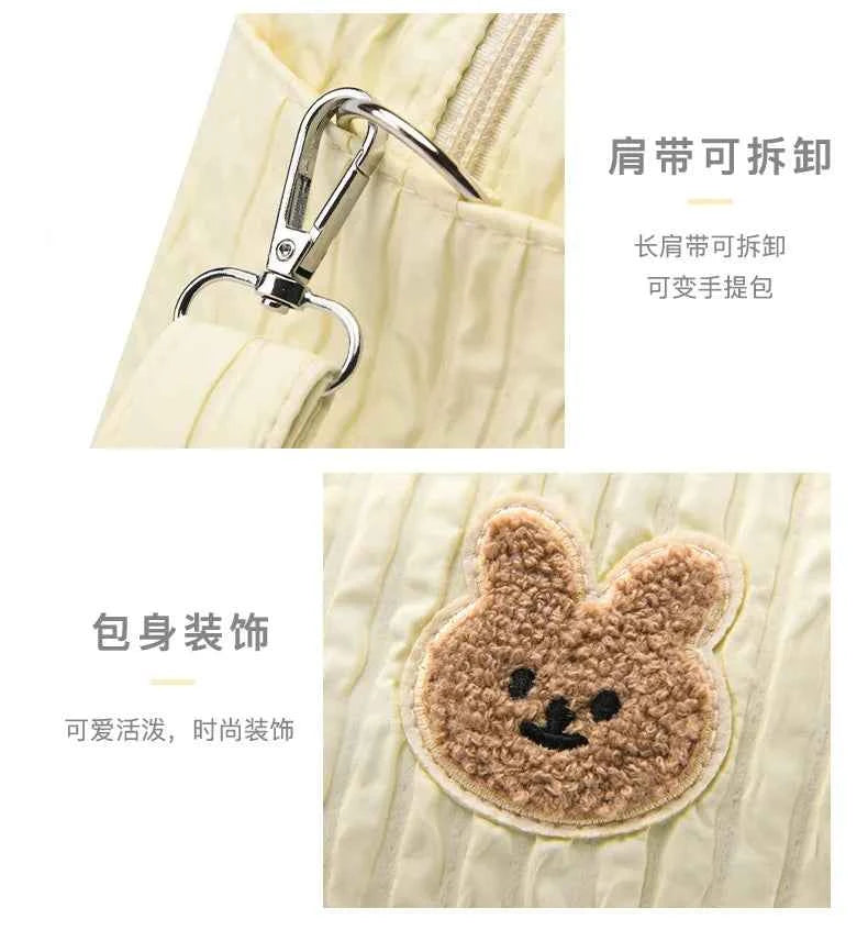 Cotton Mommy Bag Diaper Bags for Baby Cute Handbags Baby Items Organizer Nappy Caddy Bag Maternity Pack Mother Kids
