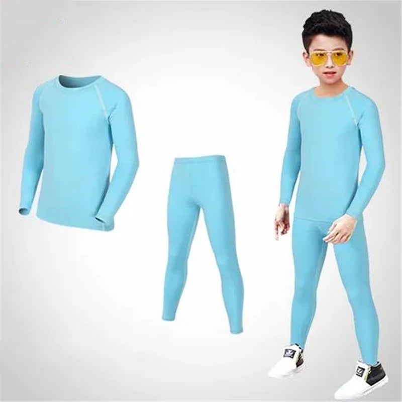 Kids Football Sets Children Boy Students Fitness Basketball Running Exercise Training Sports Soccer Top Shirt + Legging Pant M08