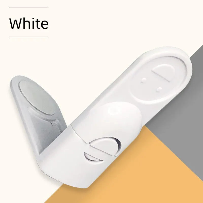Baby Safety Lock Drawer Anti-Pinching Hand Cabinet Drawer Locks Plastic White Safety Buckle for Children Security Protection