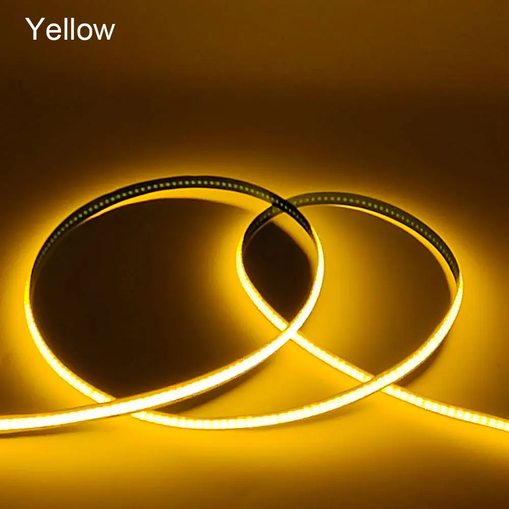 COB Led Strip Lights 12V 24V 320LEDs/m Flexible FOB LED Tape Warm Natural White Red Blue Green Yellow Pink Purple Lighting Decor