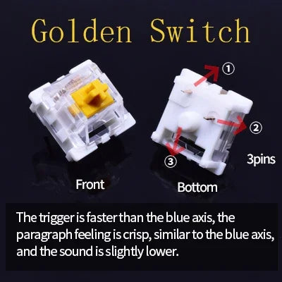 Outemu Switch for Mechanical Keyboard Black Blue Brown Red 3Pin Dustproof Linear Tactile Clicky Silent Compatible with MX Switch
