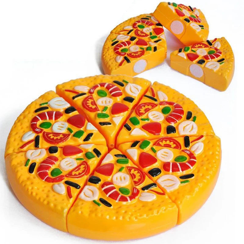 Kids Simulation Food Kitchen Toy Pretend Play Pizza with Cutter Children Interactive Toys Birthday Gifts for Boys And Girls TMZ