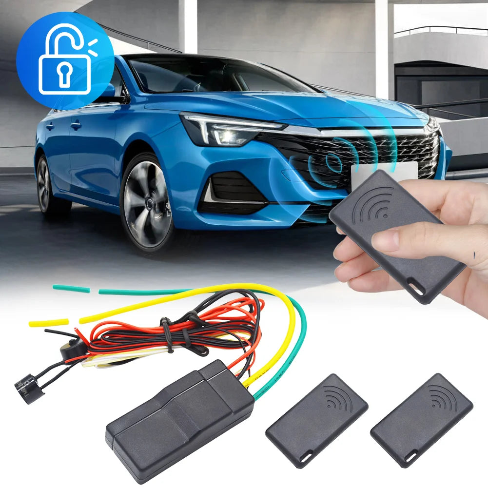 12V Car Immobilizer Auto Car Alarm Auto Intelligent Secret Lock 2-8 Meter Sensor 2.4GHz RFID Auto Hidden Lock Immobilizer Device
