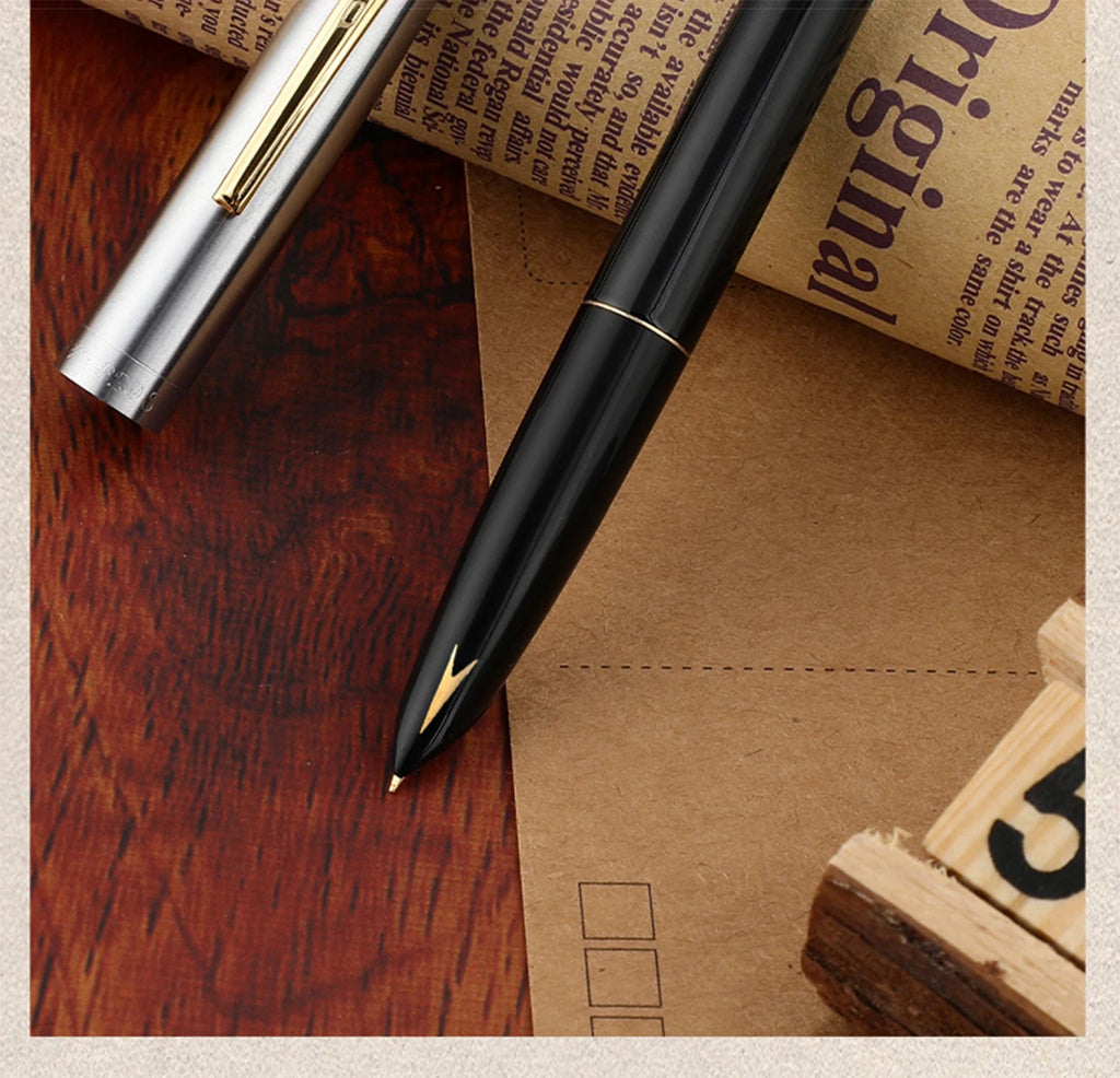 Hero 616S Classic Retro Fountain Pen Dark Tip 0.5mm Iridium Gold Nib Business Office Gift Student School Stationery Supplies