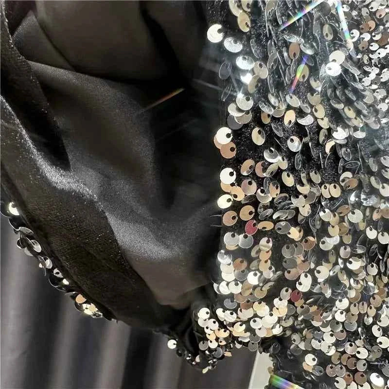 New Autumn Black Velvet Shorts Women Sequined Shiny Versatile Short Pants Clubwear Shorts Hot Pants High Street
