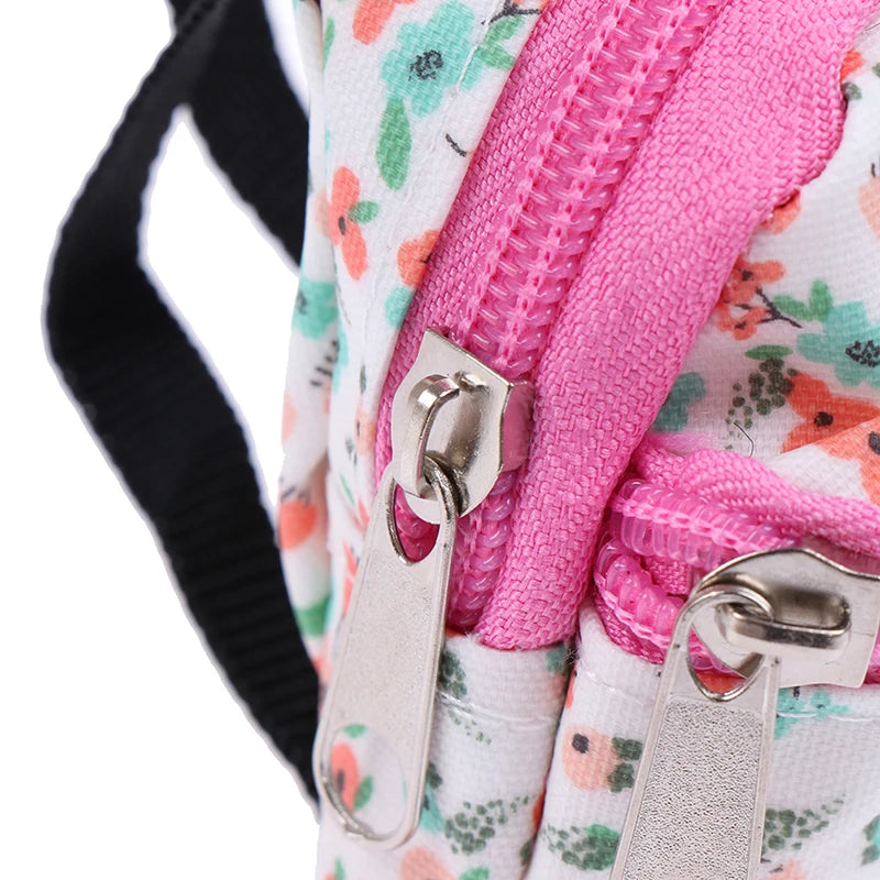 1:6 1:12 Dollhouse Miniature Flower Backpack Schoolbag Dolls Accessories