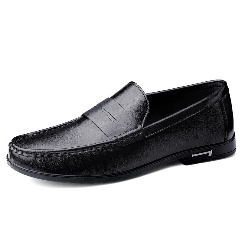 Genuine Leather Men Shoes Casual Men Loafers Breathable Office Formal Shoes Men Designer Slip on Driving Shoes Plus Size 38-46