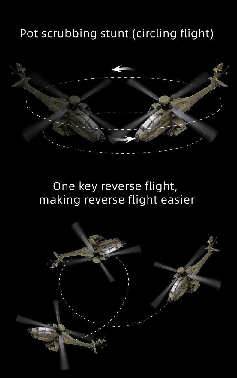 NEW RC ERA C170 RC Helicopter 6CH Optical Flow Positioning Apache Brushless Stunt Armed RC Helicopter Model One-key Inverted Toy