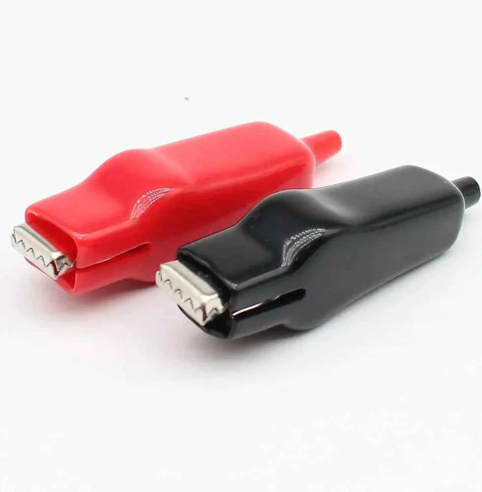 2Pcs Alligator Clip 20A PVC Sheathed Alligator Clamps DIY Test Leads Crocodile Electrical Clips Electrical Tool Parts