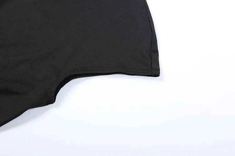 Kliou Sexy High Splits Solid Long Dress Woman Half High Collar Short Sleeve Hollow Design Midnight Club Party Elegant Vestidos