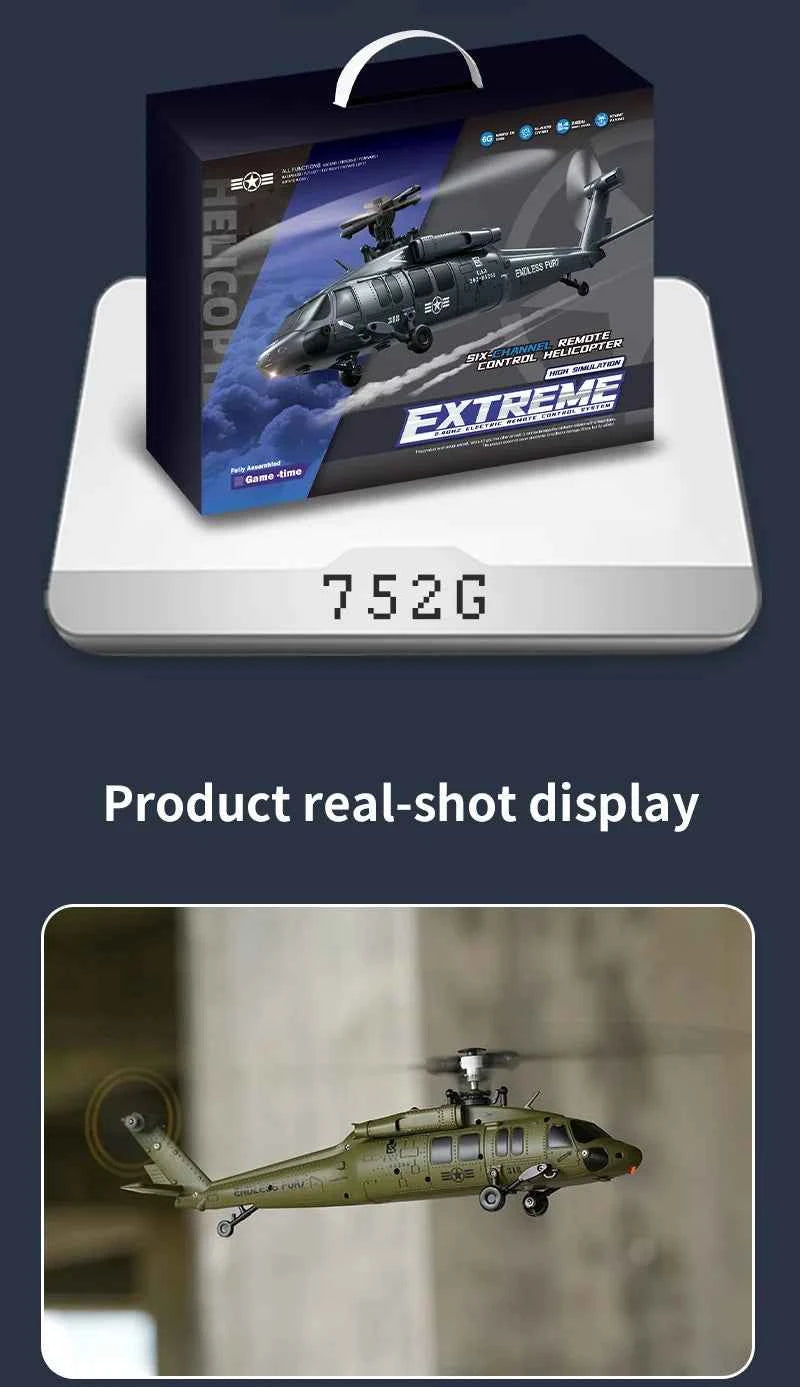JJRC U9901 RC Helicopter 6CH Brushless Inverted Flight Stunt Remote-Control Helicopter with 6axis Gyro Airplane Model Toy Gift