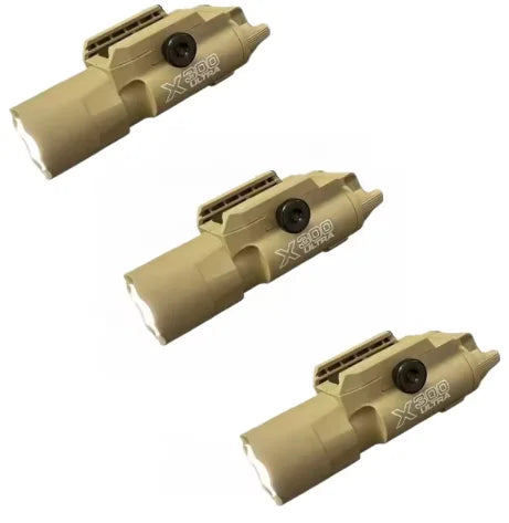 Beige 3Pcs Color Tactical Rail Light for Airsoft – Compact 21mm Mount