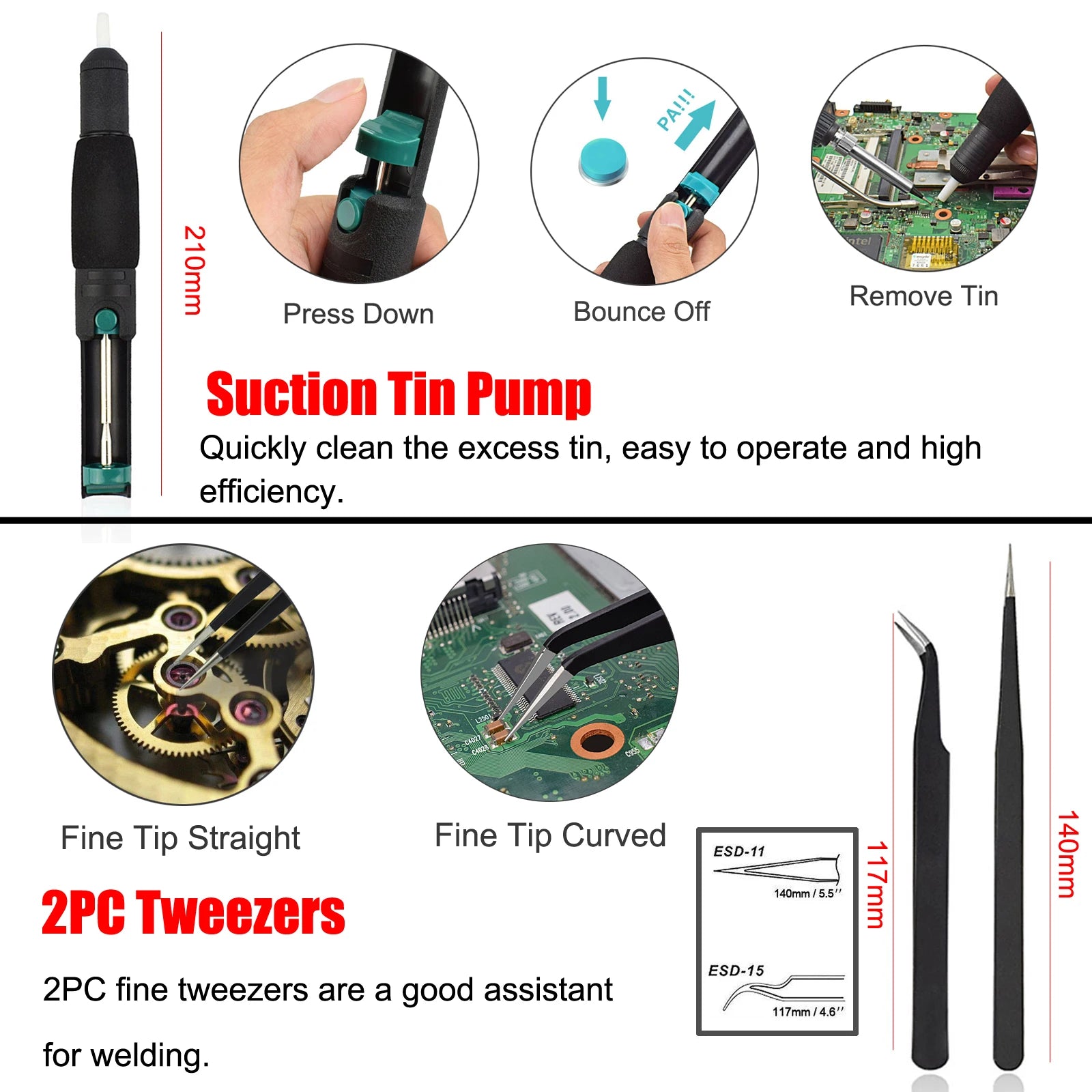 NEWACALOX Soldering Iron Kit Industrial Automatic Solder Feeding with Temp Adjust, 60W Soldering Gun with 50g Soldering Wires