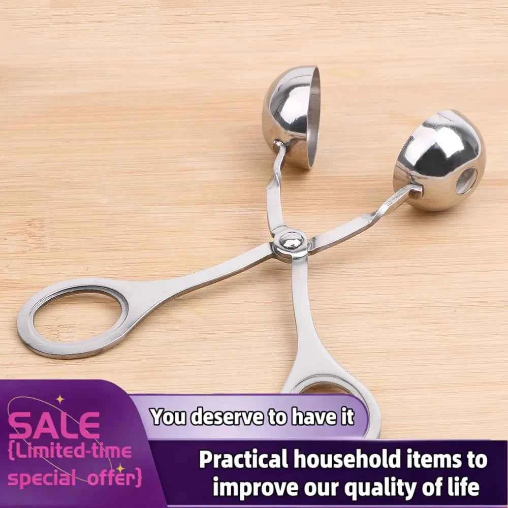 1Pcs DIY Kitchen Helper Stainless Steel Rice Meat Dumplings Ware Fish Ball Shrimp Ball Rice And Vegetable Roll Kitchen Gadget